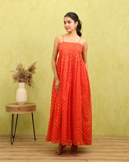 Halo - Fit & Flare Bandhani Dress