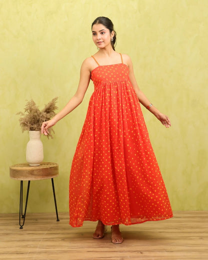Halo - Fit & Flare Bandhani Dress