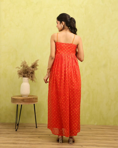 Halo - Fit & Flare Bandhani Dress