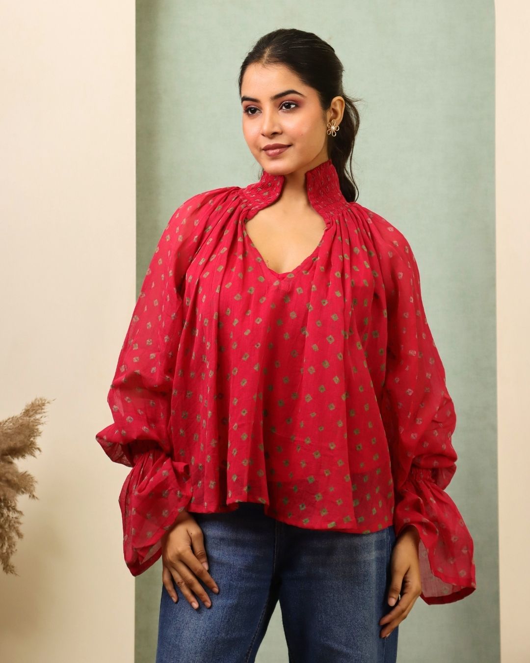 Breeze - Bandhani Blouson top