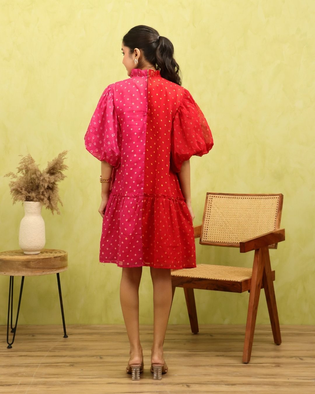 Petaline - Bandhani Relaxed-fit Short Dress