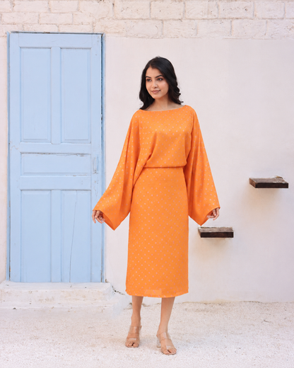 Soleil - Bandhani Kaftan Midi Dress