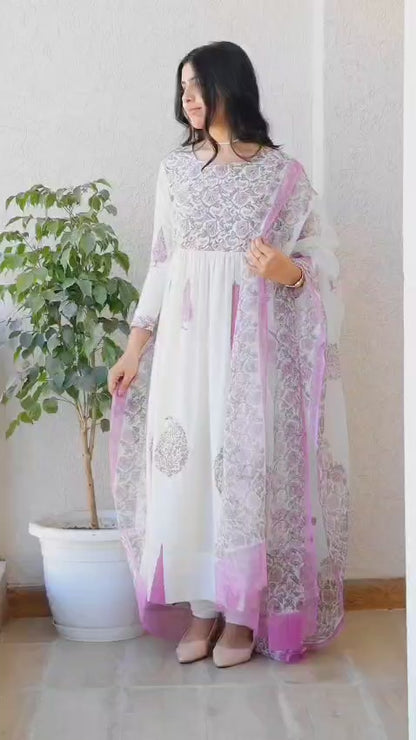 Purple Pine Anarkali Kurta Set